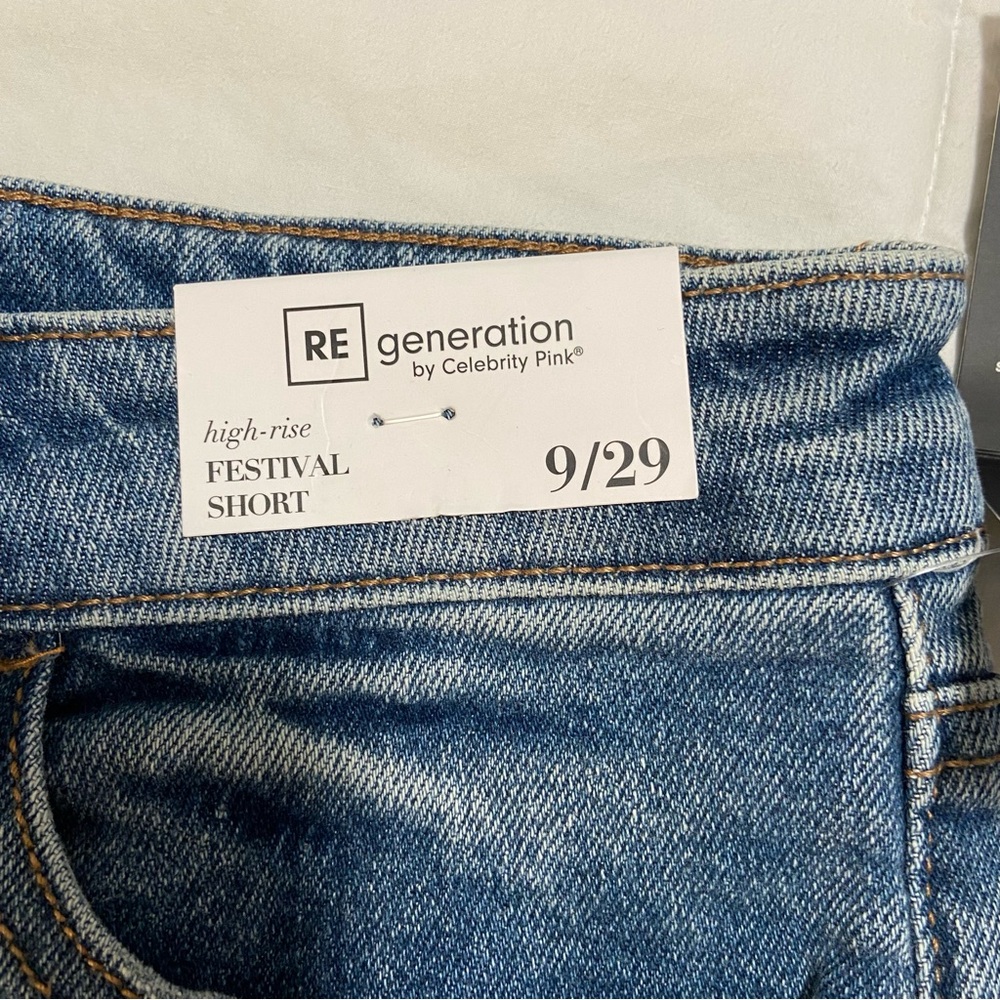 Frayed Hem Jean Shorts - Picture 7 of 13